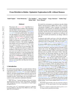 From Dirichlet to Rubin: Optimistic Exploration in RL without Bonuses