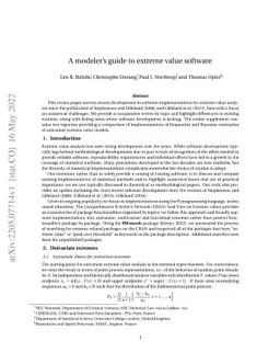 A modeler's guide to extreme value software