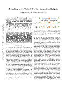 Generalizing to New Tasks via One-Shot Compositional Subgoals