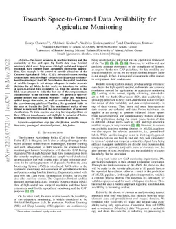 Towards Space-to-Ground Data Availability for Agriculture Monitoring