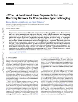 JR2net: A Joint Non-Linear Representation and Recovery Network for
  Compressive Spectral Imaging