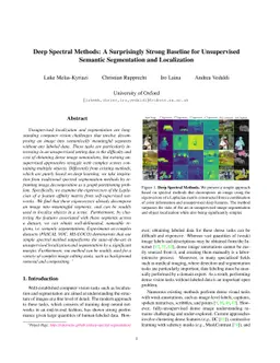 Deep Spectral Methods: A Surprisingly Strong Baseline for Unsupervised
  Semantic Segmentation and Localization