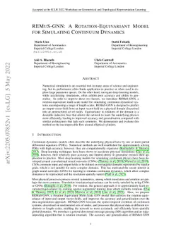 REMuS-GNN: A Rotation-Equivariant Model for Simulating Continuum
  Dynamics