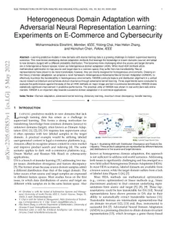 Heterogeneous Domain Adaptation with Adversarial Neural Representation
  Learning: Experiments on E-Commerce and Cybersecurity
