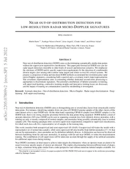 Near out-of-distribution detection for low-resolution radar
  micro-Doppler signatures