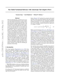 Fat-Tailed Variational Inference with Anisotropic Tail Adaptive Flows