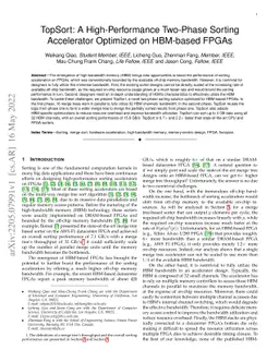 TopSort: A High-Performance Two-Phase Sorting Accelerator Optimized on
  HBM-based FPGAs