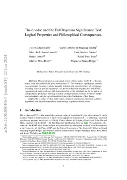 The e-value and the Full Bayesian Significance Test: Logical Properties
  and Philosophical Consequences