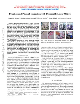 Detection and Physical Interaction with Deformable Linear Objects