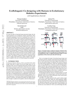 EvoRobogami: Co-designing with Humans in Evolutionary Robotics
  Experiments