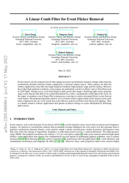 A Linear Comb Filter for Event Flicker Removal
