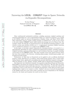 Narrowing the LOCAL$\unicode{x2013}$CONGEST Gaps in Sparse Networks via
  Expander Decompositions