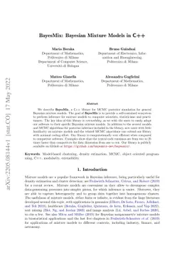 BayesMix: Bayesian Mixture Models in C++