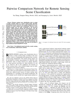 Pairwise Comparison Network for Remote Sensing Scene Classification