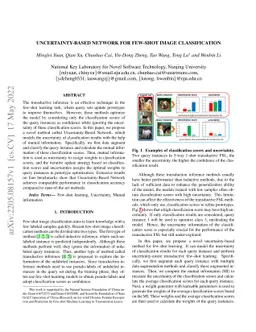 Uncertainty-based Network for Few-shot Image Classification
