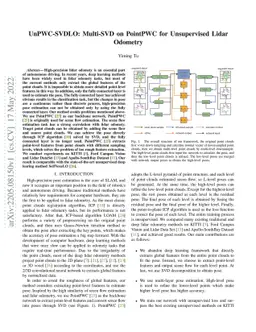 UnPWC-SVDLO: Multi-SVD on PointPWC for Unsupervised Lidar Odometry