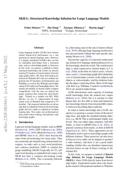 SKILL: Structured Knowledge Infusion for Large Language Models