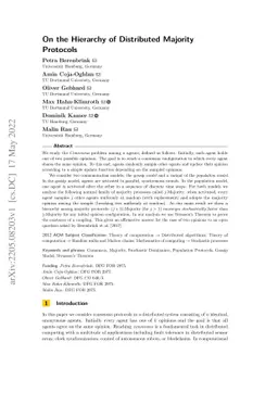 On the Hierarchy of Distributed Majority Protocols