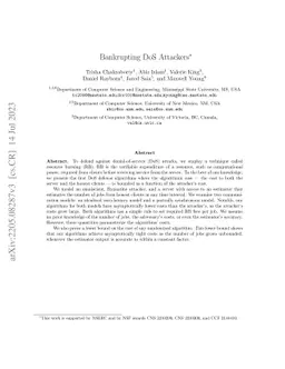 Bankrupting DoS Attackers