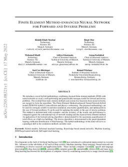 Finite Element Method-enhanced Neural Network for Forward and Inverse
  Problems