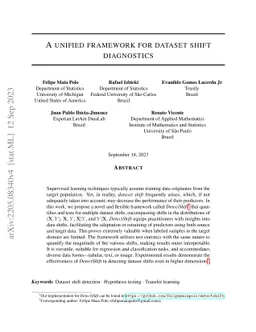 A unified framework for dataset shift diagnostics