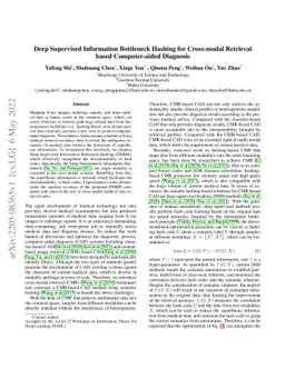Deep Supervised Information Bottleneck Hashing for Cross-modal Retrieval
  based Computer-aided Diagnosis