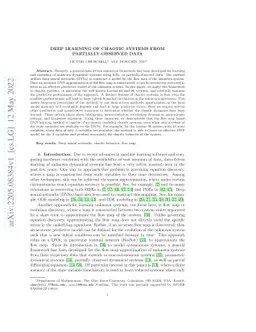 Deep Learning of Chaotic Systems from Partially-Observed Data