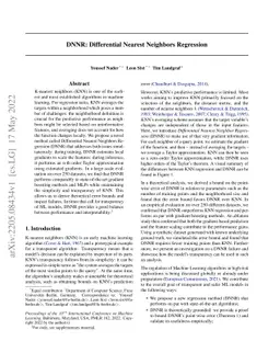 DNNR: Differential Nearest Neighbors Regression