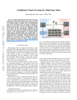 Conditional Visual Servoing for Multi-Step Tasks