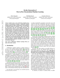 On the (In)security of Peer-to-Peer Decentralized Machine Learning