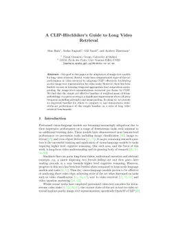 A CLIP-Hitchhiker's Guide to Long Video Retrieval