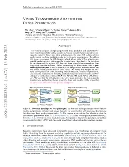 Vision Transformer Adapter for Dense Predictions