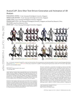 AvatarCLIP: Zero-Shot Text-Driven Generation and Animation of 3D Avatars