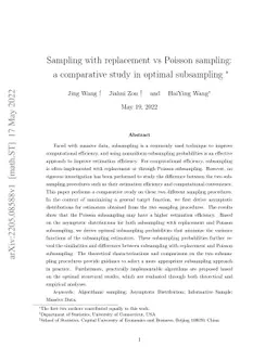 Sampling with replacement vs Poisson sampling: a comparative study in
  optimal subsampling