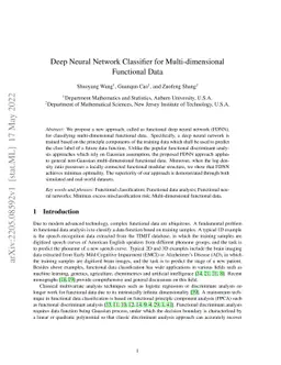 Deep Neural Network Classifier for Multi-dimensional Functional Data