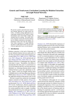 Generic and Trend-aware Curriculum Learning for Relation Extraction in
  Graph Neural Networks