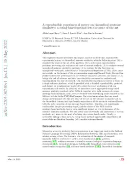 A reproducible experimental survey on biomedical sentence similarity: a
  string-based method sets the state of the art