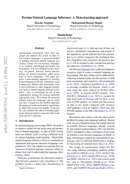 Persian Natural Language Inference: A Meta-learning approach