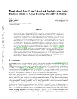 Marginal and Joint Cross-Entropies & Predictives for Online Bayesian
  Inference, Active Learning, and Active Sampling