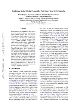 Exploiting Social Media Content for Self-Supervised Style Transfer