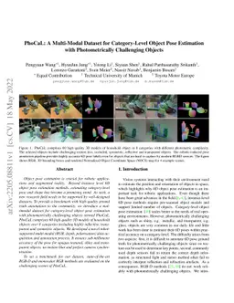 PhoCaL: A Multi-Modal Dataset for Category-Level Object Pose Estimation
  with Photometrically Challenging Objects