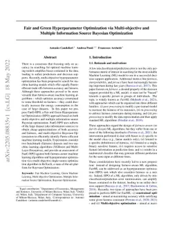 Fair and Green Hyperparameter Optimization via Multi-objective and
  Multiple Information Source Bayesian Optimization