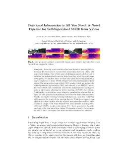 Positional Information is All You Need: A Novel Pipeline for
  Self-Supervised SVDE from Videos