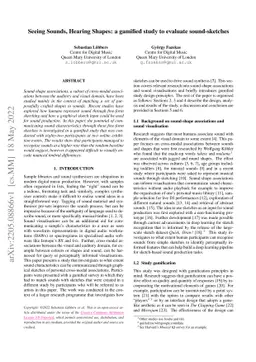 Seeing Sounds, Hearing Shapes: a gamified study to evaluate
  sound-sketches