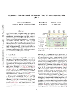 Hyperion: A Case for Unified, Self-Hosting, Zero-CPU Data-Processing
  Units (DPUs)