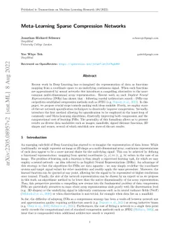 Meta-Learning Sparse Compression Networks