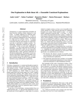 One Explanation to Rule them All -- Ensemble Consistent Explanations