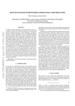 Deep Multi-Frame MVDR Filtering for Binaural Noise Reduction