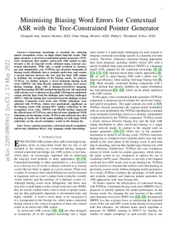 Minimising Biasing Word Errors for Contextual ASR with the
  Tree-Constrained Pointer Generator