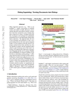 Dialog Inpainting: Turning Documents into Dialogs